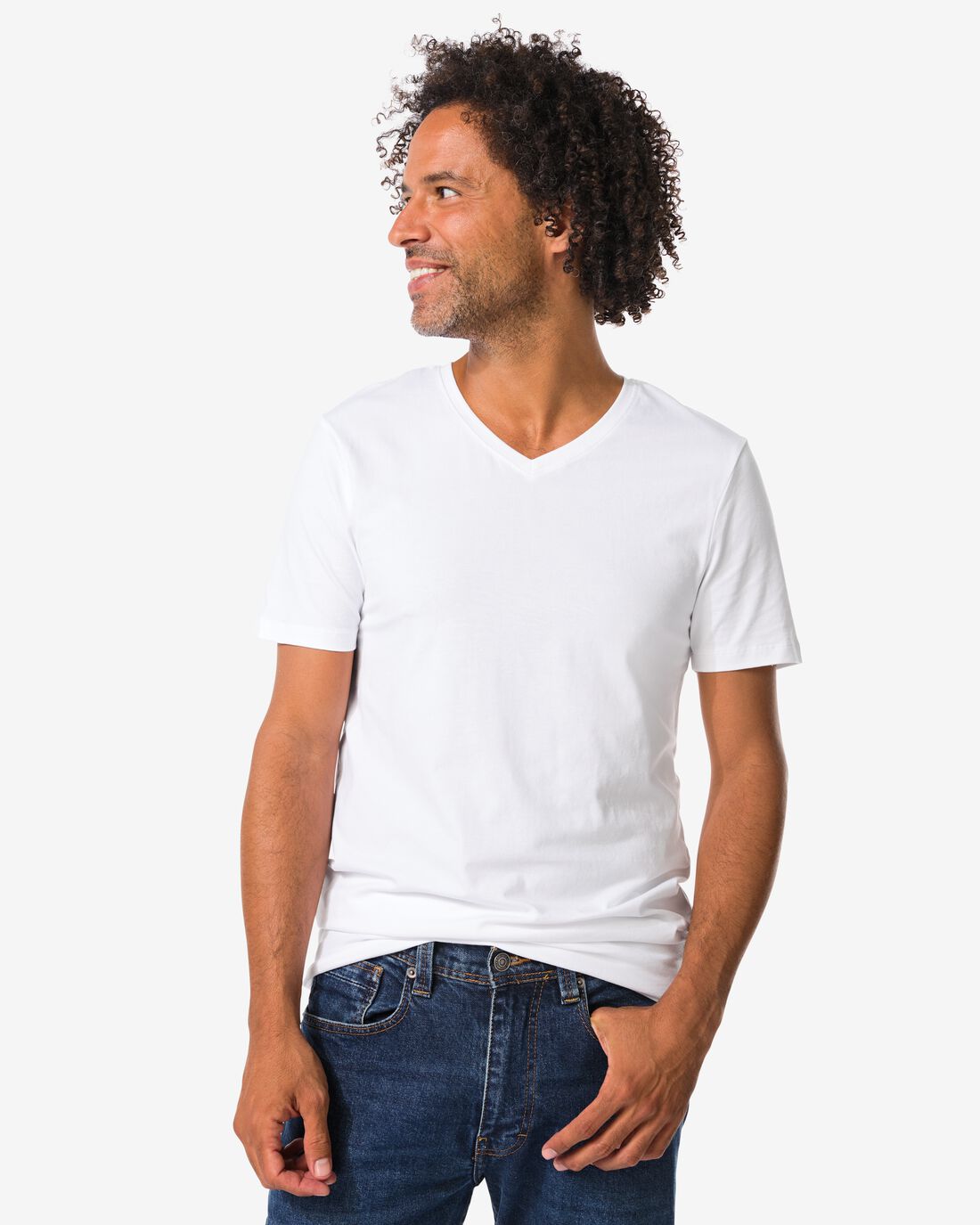 Heren T-shirts Slimfit V-hals Extra Lang - 2 Stuks