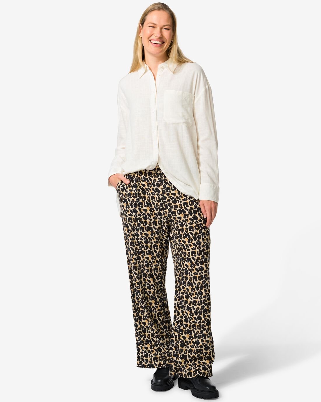 HEMA Damesbroek Selma Luipaard Multi (multi)