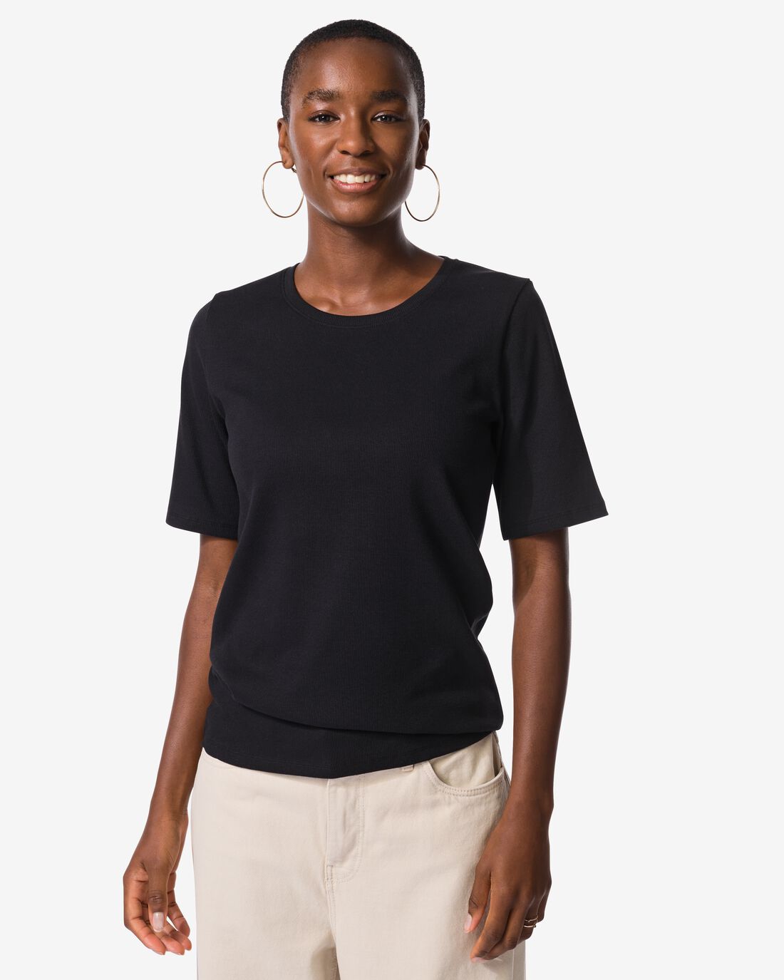Dames T-shirt Clara Rib