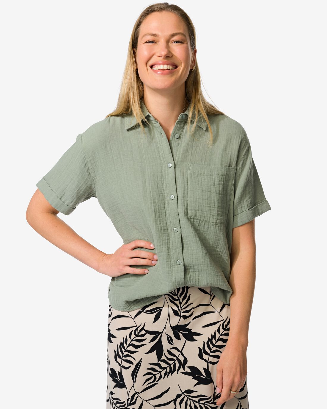 Damesblouse Kai Crinkle