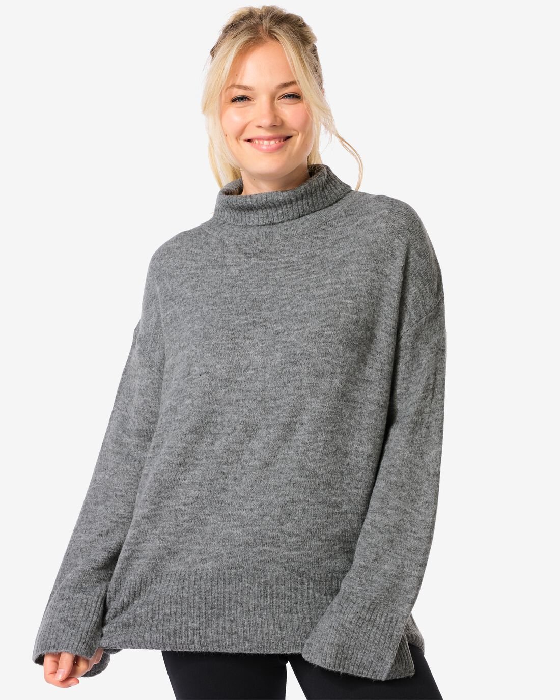 HEMA Dames Coltrui Frankie Gebreid Lichtgrijs (lichtgrijs)