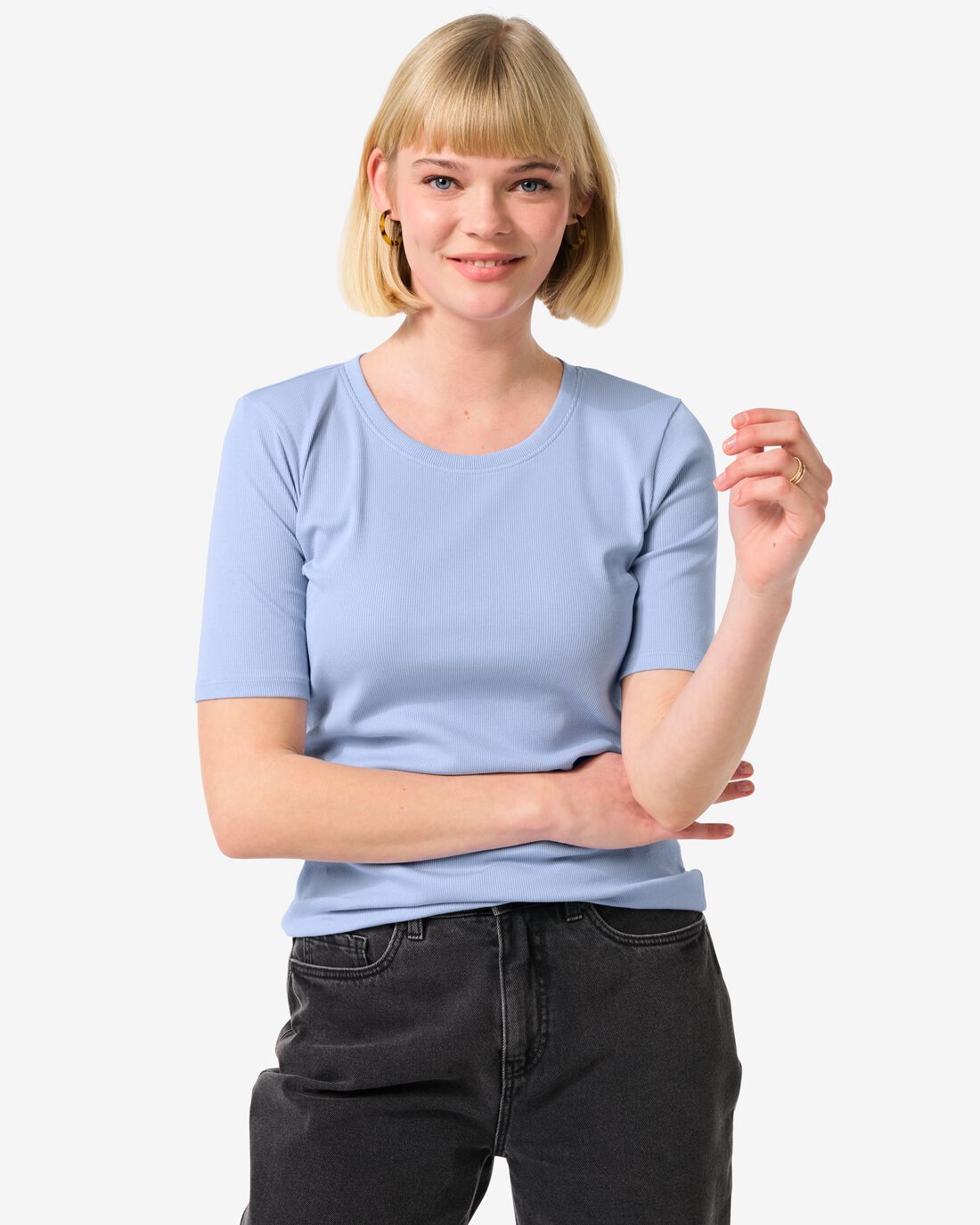 Dames T-shirt Clara Rib