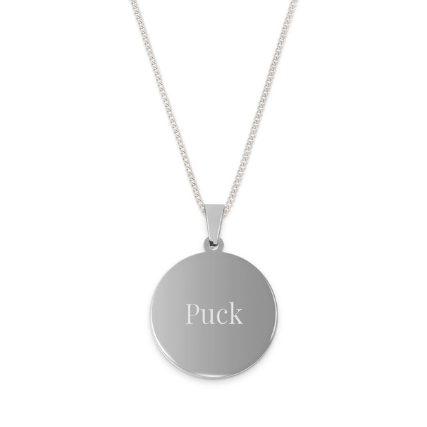 HEMA Ketting met gegraveerde hanger - rond