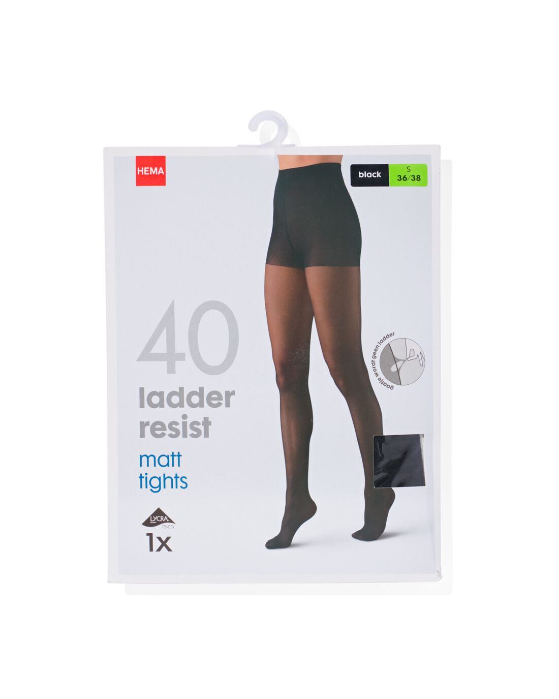 HEMA Panty Anti-ladder 40denier Zwart (zwart)