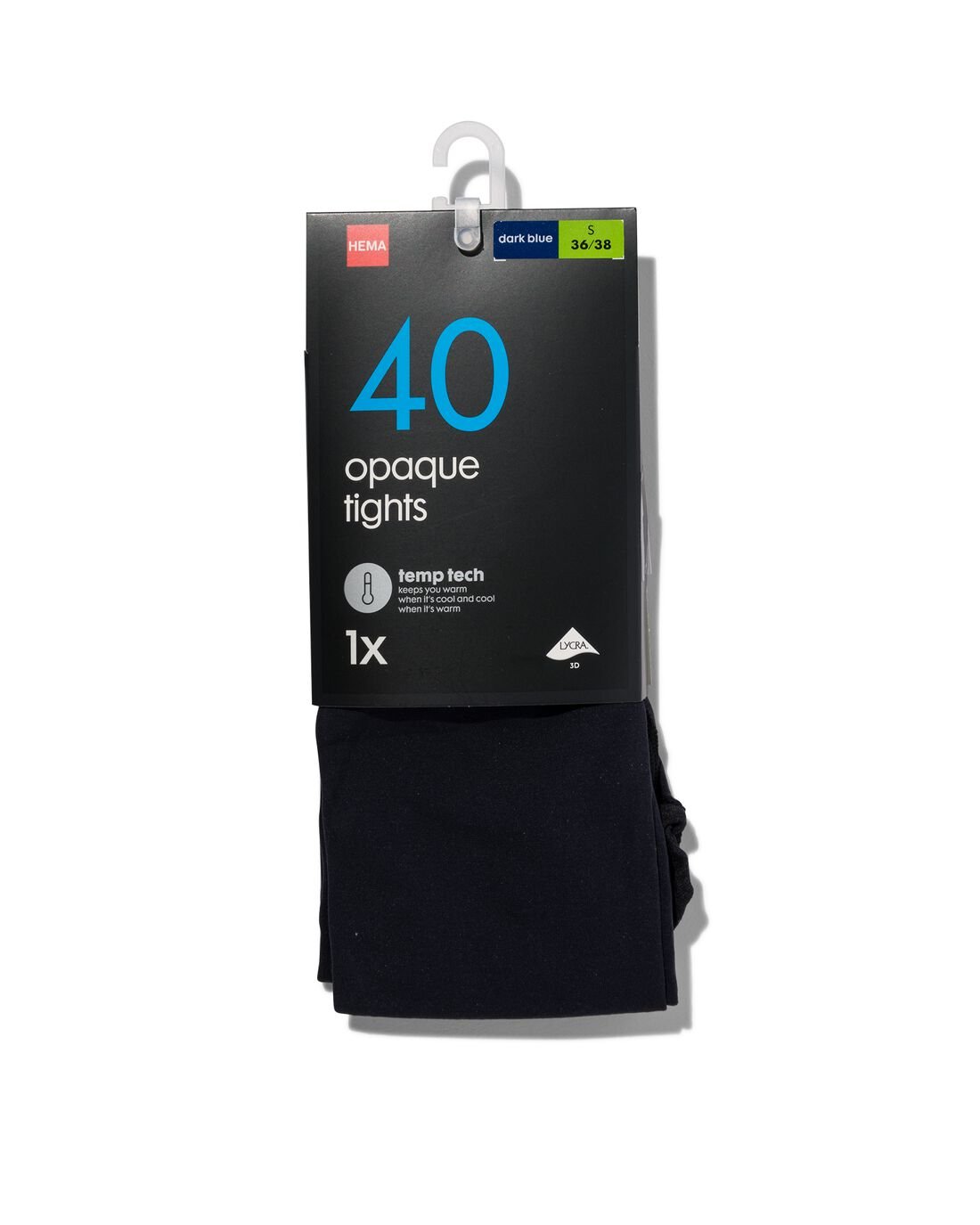 HEMA Temp Tech Panty 40denier Donkerblauw (donkerblauw)