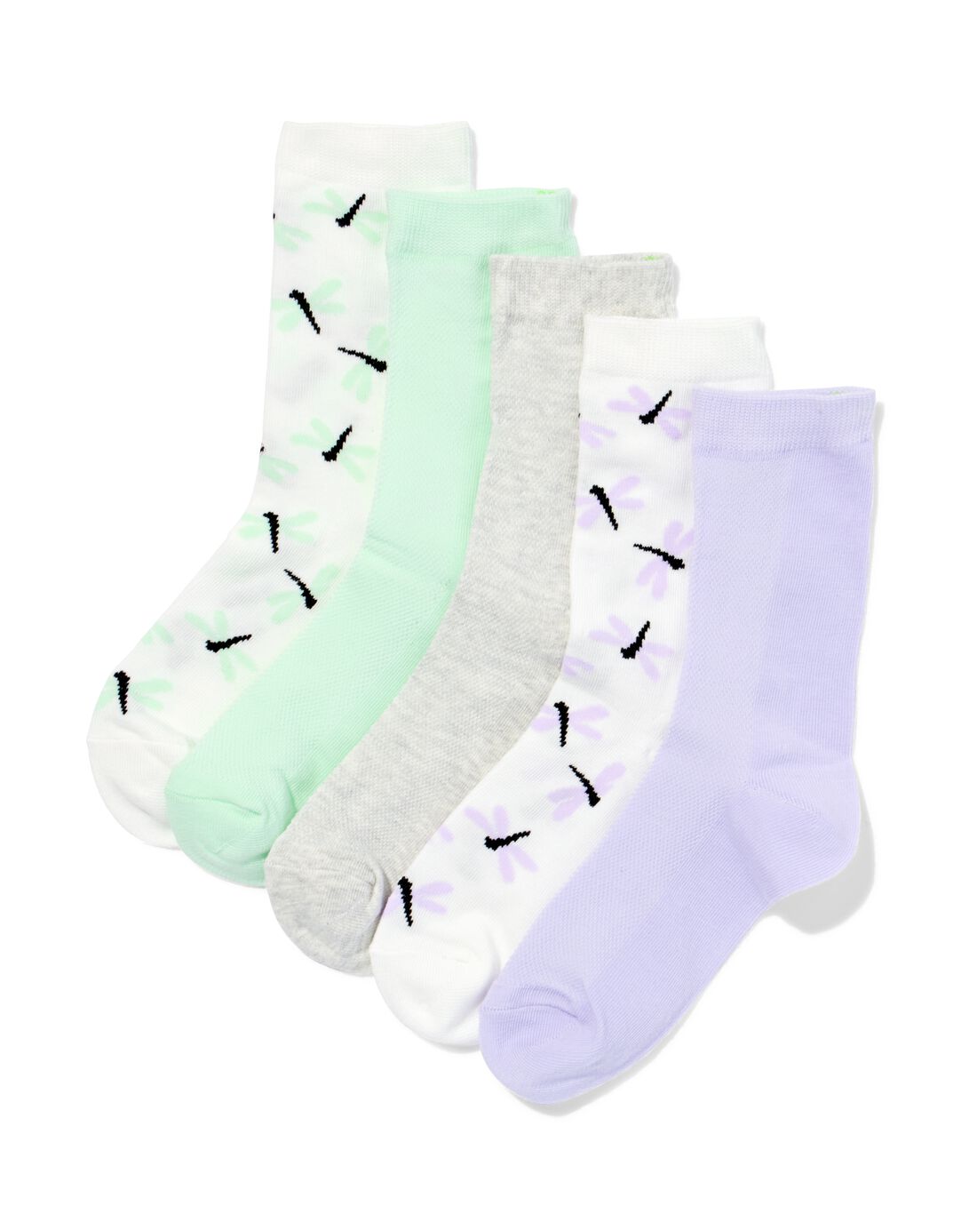 HEMA Damessokken Libellen - 5 Paar Wit (wit)