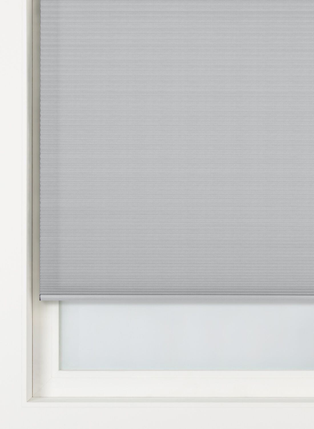 HEMA Plisse Dubbel Structuur Lichtdoorlatend Grijs (grijs)