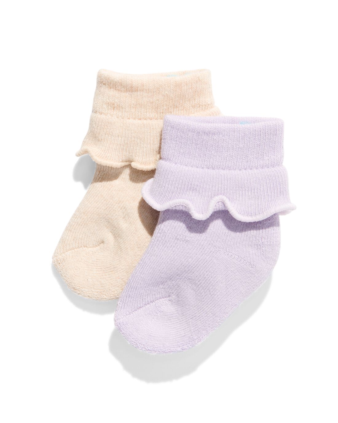 babysokken terry ruffle - 2 paar lila