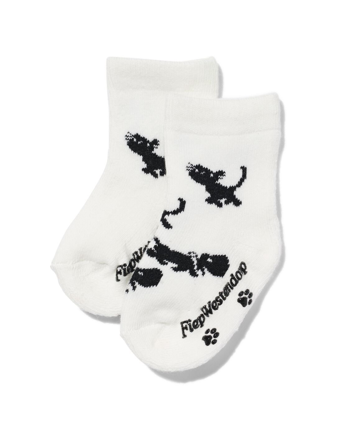 Takkie en Siepie babysokken terry - 2 paar gebroken wit