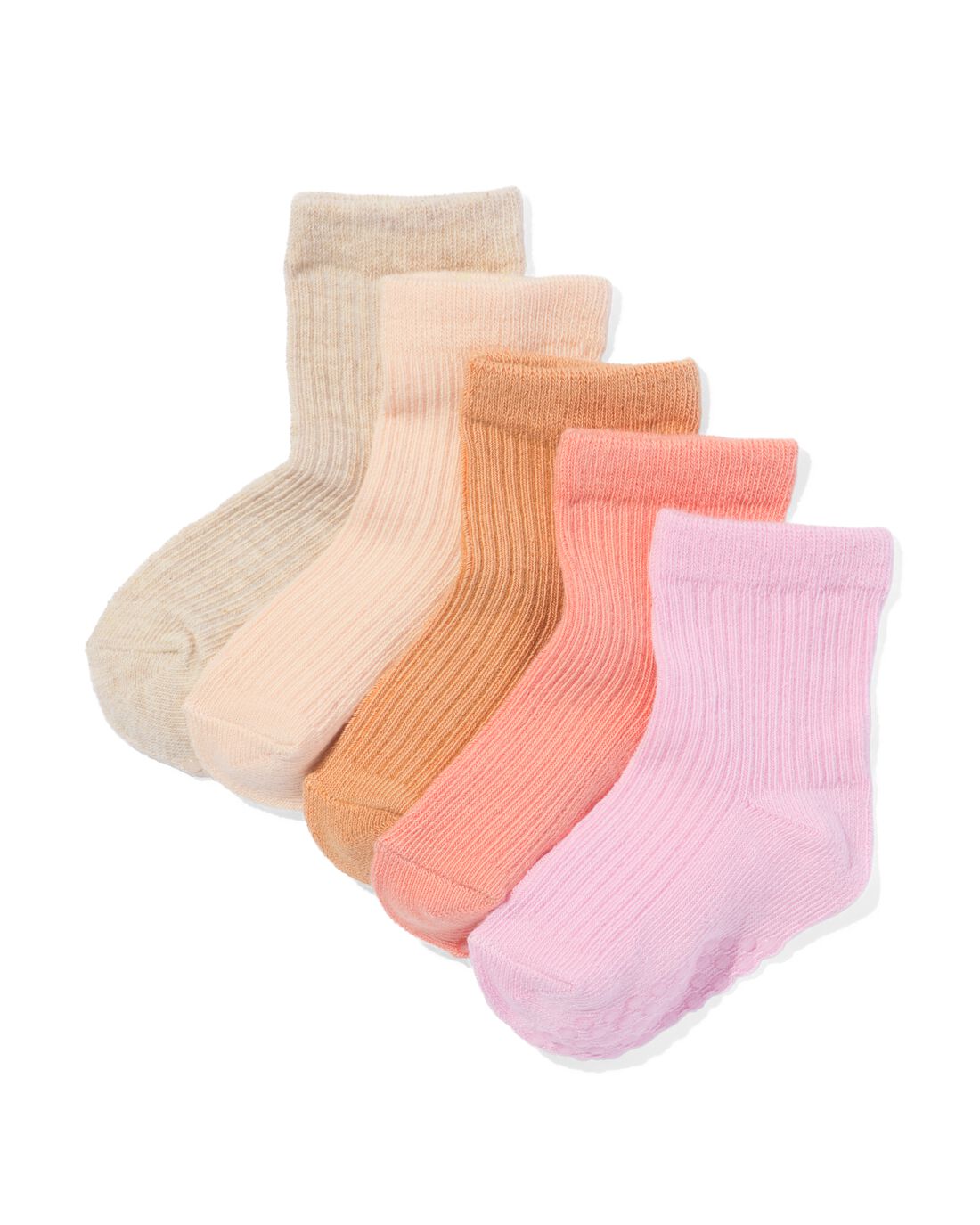 HEMA Babysokjes - 5 Paar Lichtroze (lichtroze)
