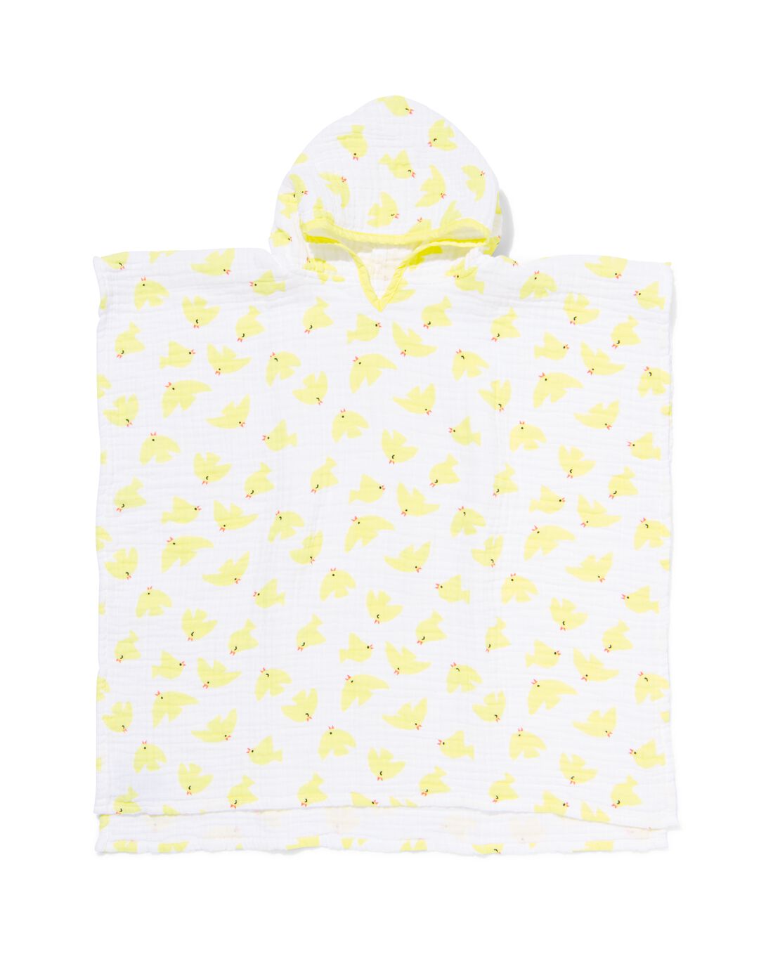 HEMA Kinder Strandponcho 60x60cm Mousseline Vogel