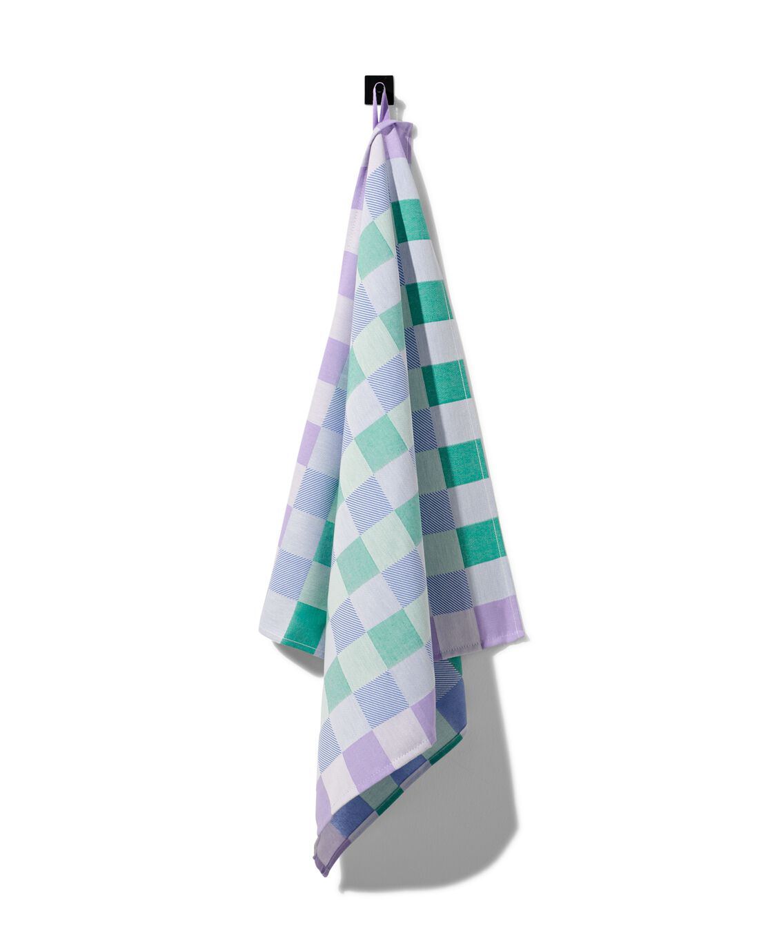 HEMA HEMA Theedoek 65x65 Katoen Met Ruiten (felblauw)