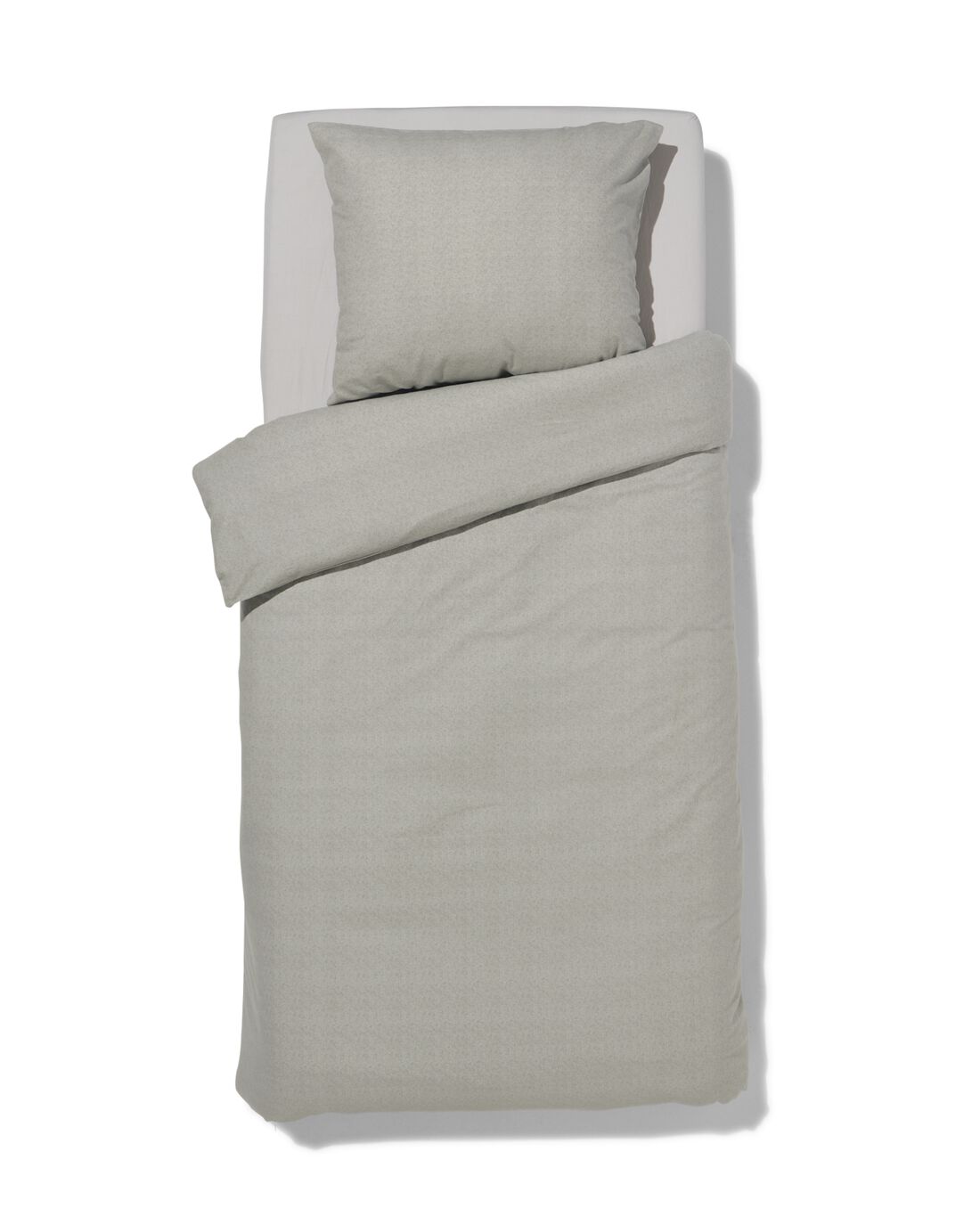 051 Dekbedovertrek Flanel 140x200/220 Melange Grijs (lichtgrijs)