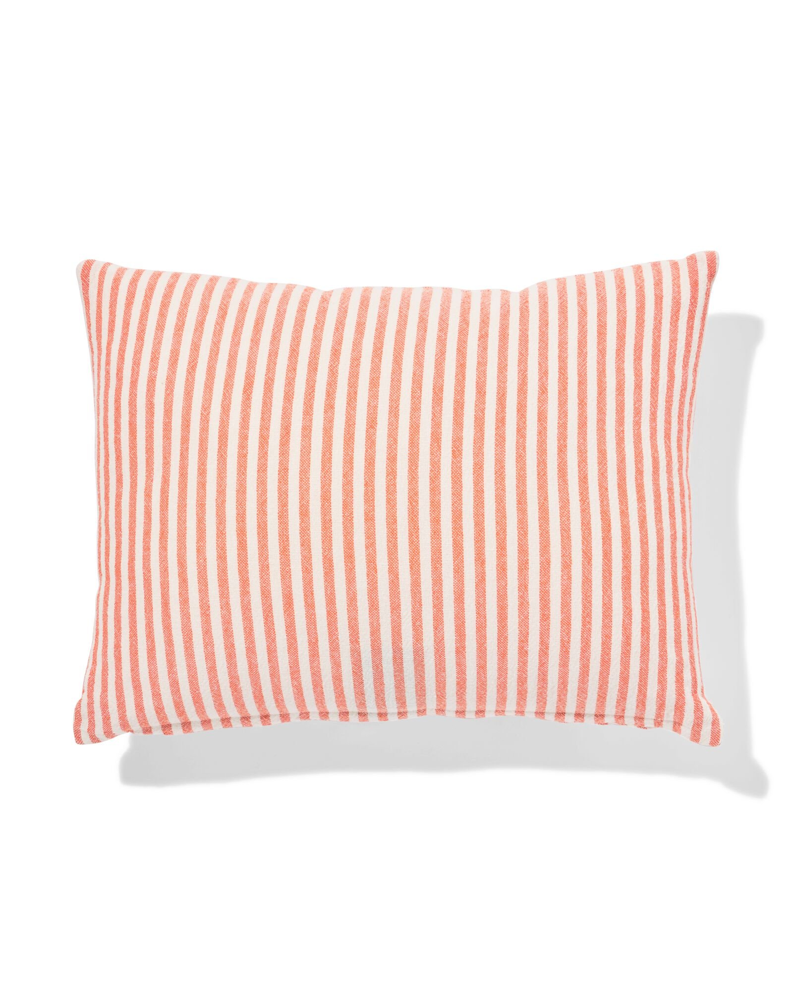 HEMA Kussen 40x30cm Katoen Strepen Oranje (oranje)