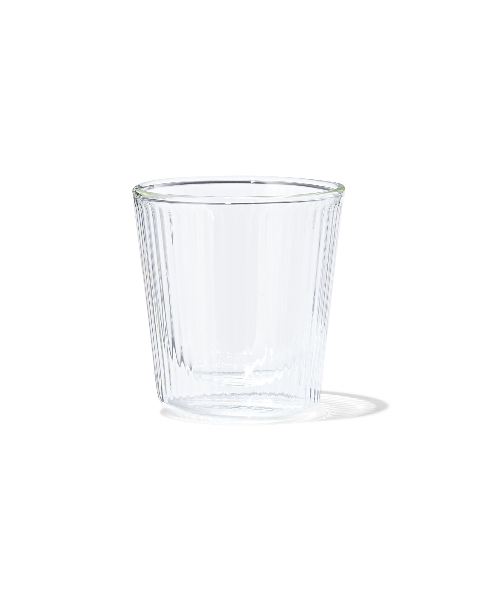 HEMA Dubbelwandig Glas Streep Reliëf 150ml