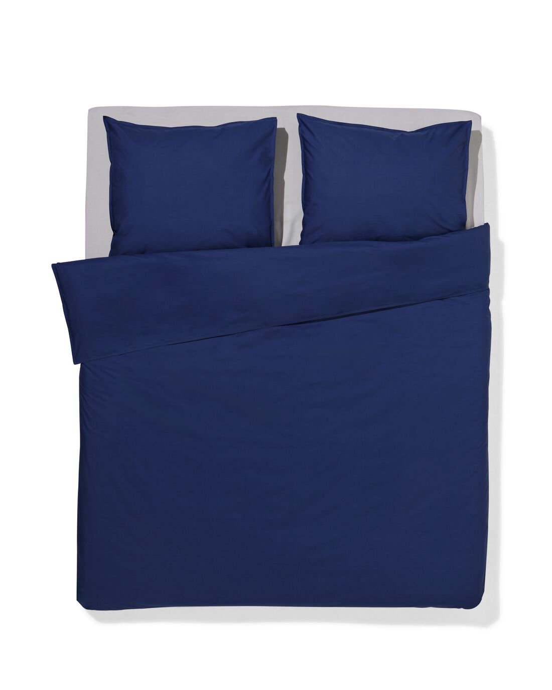 HEMA Dekbedovertrek 200x200/220cm Percal Donkerblauw (donkerblauw)