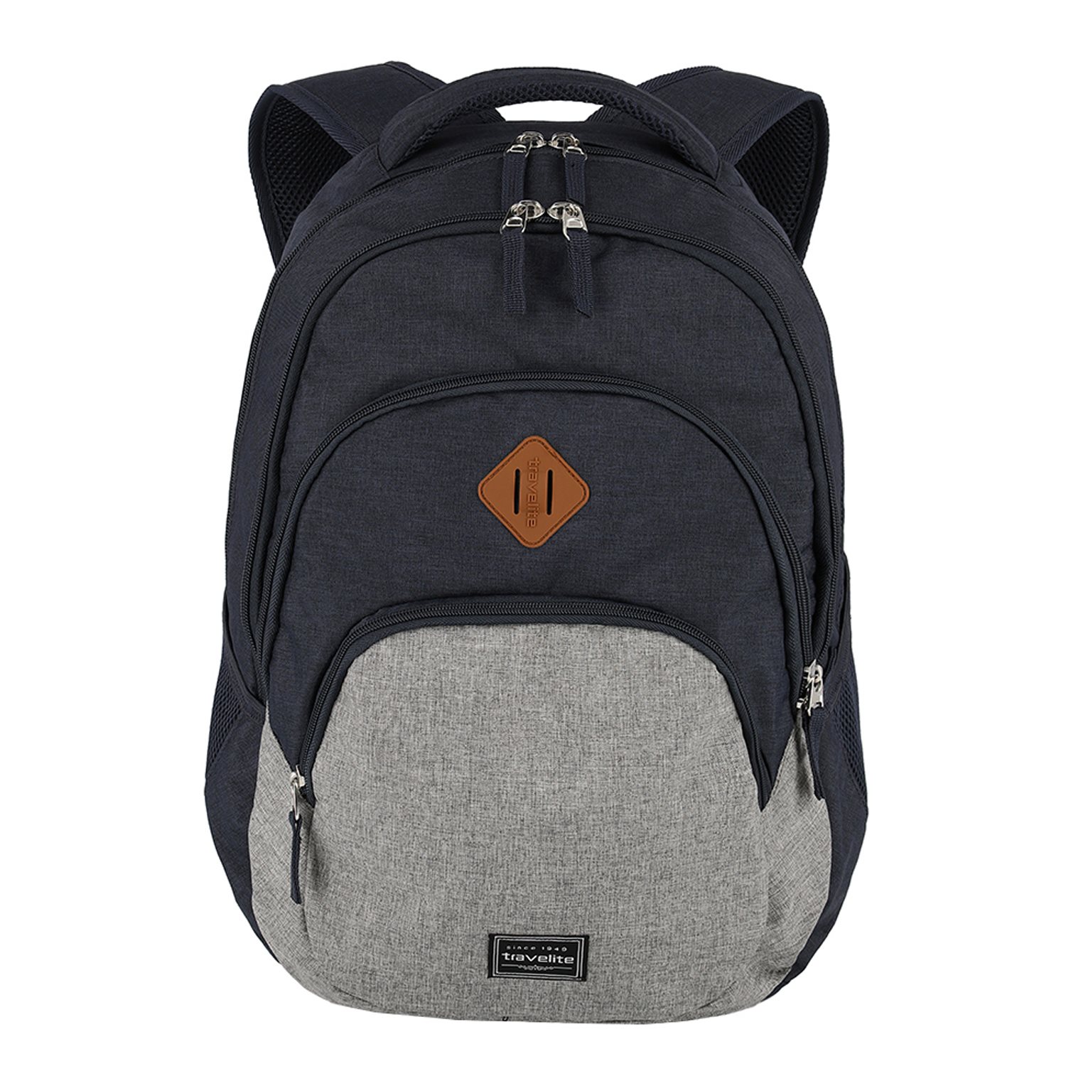 Travelite Basics laptop laptop rugzak Melange navy/grey