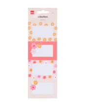 HEMA HEMA Etiketten Bloemen Roze-oranje - 20 Stuks