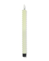 HEMA HEMA Led Huishoudkaars ⌀2.3x29cm Ribbel Lichtgroen (lichtgroen)