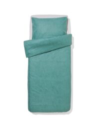 HEMA HEMA Dekbedovertrek 140x200/220cm Flanel Melange Groen (groen)