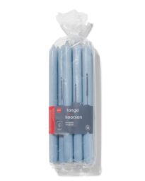 HEMA Lange Huishoudkaarsen Ø2.2x29 - 12 Stuks Lichtblauw (lichtblauw)