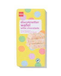 HEMA Chocoladereep Wit Discoknetter Wafel 180gram