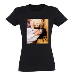 dames t-shirt met foto - zwart