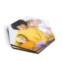 onderzetters met foto - hexagon