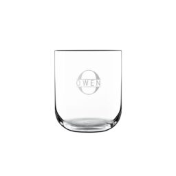 waterglas rond gegraveerd