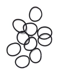 HEMA Haarelastiekjes Zwart- 10 Stuks (zwart)