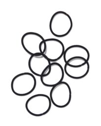 HEMA Haarelastiekjes Zwart- 10 Stuks (zwart)