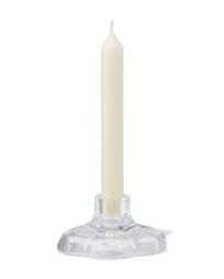 051 Kandelaar 9.7x5cm Glas Transparant Bloem (transparant)