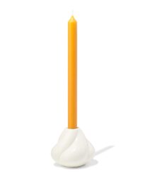 051 Kandelaar 9.2x9cm Keramiek Twist Crème (creme)