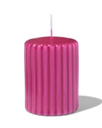 HEMA Stompkaars 6x8cm Rib Fluoroze (fluor roze)