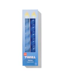 HEMA HEMA Korte Huishoudkaarsen Gedraaid - 2 Stuks (blauw)