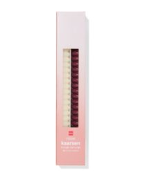 HEMA Huishoudkaarsen ⌀2.2x25cm Ribbel Donkerrood - 2 Stuks (donkerrood)