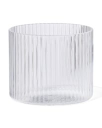 HEMA Glas Voor Geurkaars ⌀10x8.5cm Ribbel Transparant (transparant)