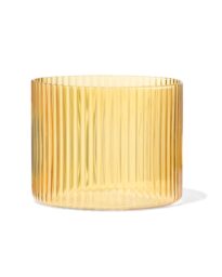 HEMA Glas Voor Geurkaars S Ribbel Geel (geel)