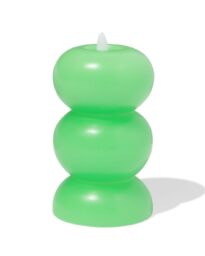 HEMA LED Vormkaars Ø6.5x11.5cm Lichtblauw (groen)