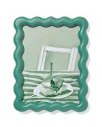 051 Fotolijst 15x20cm Groen Hout Golvend (groen)