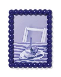 051 Fotolijst 15x20cm Blauw Hout Bolletjes (blauw)