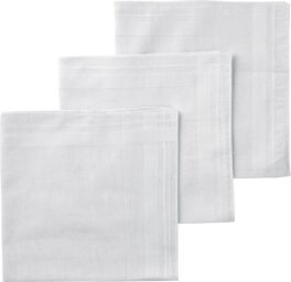 HEMA Zakdoeken Wit 40x40 - 3 Stuks (wit)
