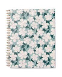 051 Collegeblok A4 Gelinieerd Bloemen (multi)