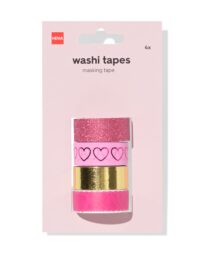 HEMA HEMA Washi Tapes Hartjes - 4 Stuks