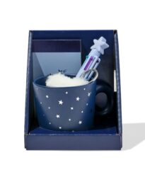 HEMA HEMA Cadeauset Mok Pompom En Pen (blauw)