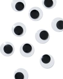HEMA HEMA Stickers Wiebeloogjes - 10 Stuks (wit/zwart)
