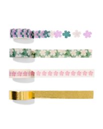 HEMA HEMA Washitape Bloemen - 4 Rollen (multi)