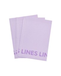 HEMA Schriften Lila A4 Gelinieerd - 3 Stuks