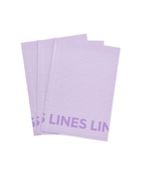 HEMA Schriften Lila A4 Gelinieerd - 3 Stuks