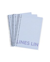 HEMA Collegeblokken Blauw A4 Gelinieerd - 3 Stuks